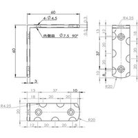 清水 鍛冶屋の隅金 白 SH-RTA90-60W 1セット（2個入）（直送品）