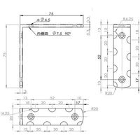 清水 鍛冶屋の隅金 青銅 SH-RTA90-75G 1セット（2個入）（直送品）