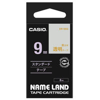 カシオ計算機 カシオネームランドテープ 9ミリ幅 透明に金文字 XR-9XG 1個