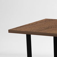 関家具 ミーティングテーブル 天板スクエア+ストレート木口 スチール脚 幅1800×奥行900×高さ720mm ウォルナット 1台（取寄品）