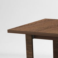 関家具 ミーティングテーブル 天板スクエア+ストレート木口 無垢材脚 幅1800×奥行900×高さ720mm ウォルナット 1台（取寄品）