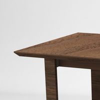 関家具 ミーティングテーブル 天板スクエア＋テーパー木口 無垢材脚 幅1800×奥行900×高さ720mm ウォルナット 1台（取寄品）