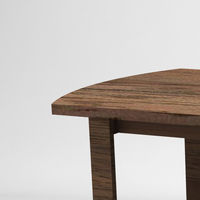 関家具 ミーティングテーブル 天板オーバル+ストレート木口 無垢材脚 幅1800×奥行900×高さ720mm ウォルナット 1台（取寄品）