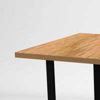 関家具 ミーティングテーブル 天板スクエア+ストレート木口 スチール脚 幅1800×奥行900×高さ720mm オーク 1台（取寄品）