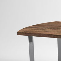 関家具 ミーティングテーブル 天板オーバル+ストレート木口 ステンレス脚 幅1800×奥行900×高さ720mm ウォルナット 1台（取寄品）