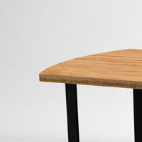 関家具 ミーティングテーブル 天板オーバル+ストレート木口 スチール脚 幅1800×奥行900×高さ720mm オーク 1台（取寄品）