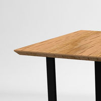 関家具 ミーティングテーブル 天板スクエア＋テーパー木口 スチール脚 幅1800×奥行900×高さ720mm オーク 1台（取寄品）