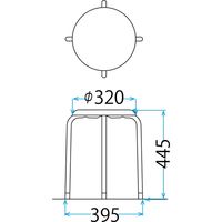 藤沢工業 TOKIO M-22シリーズ スツール M-22 イエローグリーン 1セット（6脚入）（取寄品）