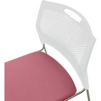 藤沢工業 TOKIO NSB・NSWシリーズ スタッキングチェア NSW-T10 ピンクローズ 1セット（4脚入）（取寄品）