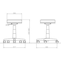 藤沢工業 TOKIO 作業チェア FTY-25 ブルー 1脚（取寄品）