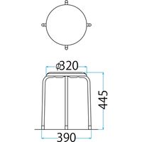 藤沢工業 TOKIO C-19シリーズ スツール C-19 ブルー 10脚（取寄品）