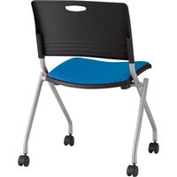 藤沢工業 TOKIO FNCシリーズ ミーティングチェア FNC-K5 クリアブルー 1セット（4脚入）（取寄品）