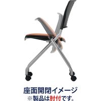 藤沢工業 TOKIO FNCシリーズ ミーティングチェア FNC-K5A オレンジ 1セット（4脚入）（取寄品）