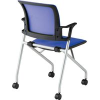 藤沢工業 TOKIO MCNシリーズ ミーティングチェア MCN-3 4脚セット ブルー 1セット（4脚入）（取寄品）