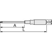 TONE 貫通ドライバー PD-002 1個