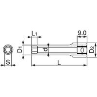 ディープソケット 2SB-06L（3/16） TONE（直送品）