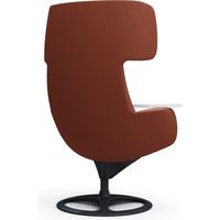 オカムラ ライブス ラウンジチェア ワークヴェールタイプ アルミベース/ブラック 張地：インターロック テラコッタ/黒 L149WR FXW6 1脚（直送品）