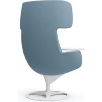 オカムラ ライブス ラウンジチェア ワークヴェールタイプ アルミベース/ホワイト 張地：インターロック セージ/ホワイト L149WW FXW9 1脚（直送品）