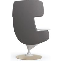 オカムラ ライブス ラウンジチェア ワークヴェールタイプ 木ベース/ライト 張地：インターロック グレー/ホワイト L149WZ FXW1 1脚（直送品）