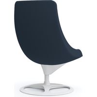 オカムラ ライブス ラウンジチェア ハイバック 肘無 アルミベース/ホワイト 張地：ツイル（単色）ダークブルー/ホワイト L143HW FKY4 1脚（直送品）