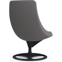 オカムラ ライブス ラウンジチェア ハイバック 肘無 アルミベース/ブラック 張地：インターロック グレー/ブラック L143HR FXW1 1脚（直送品）