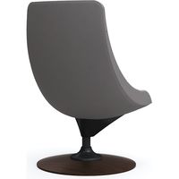 オカムラ ライブス ラウンジチェア ハイバック 肘無 木ベース/ダーク 張地：インターロック グレー/ブラック L143HS FXW1 1脚（直送品）