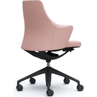 オカムラ ライブス ワークチェア ローバック 5本脚/ブラック 張地：インターロック ペールピンク/ブラック CD53MR FXW8 1脚（直送品）
