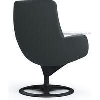 オカムラ ライブス ラウンジチェア ハイバック アルミベース/ブラック 張地：ツイル（単色） ダークグレー/ブラック L149HR FKY1 1脚（直送品）