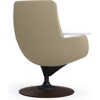 オカムラ ライブス ラウンジチェア ハイバック 木ベース/ダーク 張地：インターロック ベージュ/ブラック L149HS FXW2 1脚（直送品）