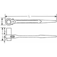 松阪鉄工所（MCC） 【車上渡し】 両口 ラチェットレンチロングソケット RWL2127 （21X27L）（直送品）