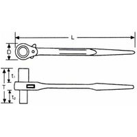 松阪鉄工所（MCC） 【車上渡し】 両ロングラチェットレンチ RWD1921 （19X21）（直送品）