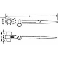 松阪鉄工所（MCC） 【車上渡し】 両口 ラチェットレンチスライドリンク付 RWR1721 （17X21）（直送品）