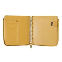 クオバディス 通年商品 システム手帳カバー ミニ6穴サイズカバー タイマー14/クラブ Lジップカバー（本革） アンバー 1冊（直送品）