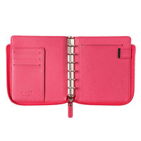 クオバディス 通年商品 システム手帳カバー ミニ6穴サイズカバー タイマー14/クラブ Lジップカバー フランボワーズ 1冊（直送品）