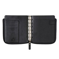 クオバディス 通年商品 システム手帳カバー ミニ6穴サイズカバー タイマー14/クラブ Lジップカバー ブラック 1冊（直送品）