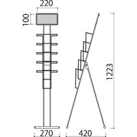服部 ワイヤーカタログスタンド A4判1列5段 (ブラック) pr-99 1台