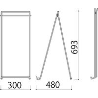 【掲示用品・案内サイン】メタルイーゼル YA-21 1台（直送品）