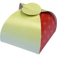 ヤマニパッケージ 包み小箱 和衣 黄赤 小口 19-119YRX 1ケース（100：100枚全面包装）（直送品）