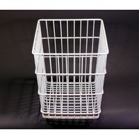 リンエイ 強力新聞カゴ バイク用取付金具付 ステーなし ブラック F-8（直送品）