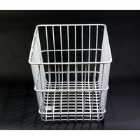 リンエイ 新聞カゴ バイク用2枚留め取付金具付 ホワイト F-7（直送品）