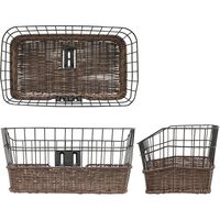 リンエイ ATB籐風ワイドバスケット ブラック/MIXブラウン TB-66-1（直送品）