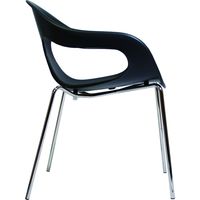 fiam スタッキングチェア サニーチェア ブラック/クローム sunny/bk/cr 1脚（取寄品）
