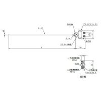 アズビル シース形熱電対端子露出タイプ温度センサ YYH1K80500000000 1個（直送品）