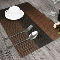 創コミュニケーションズ ランチョンマット 竹林柄＜4枚セット・ブラウン＞ HJM-100167（直送品）