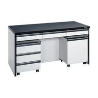 サカエ サイド実験台(キャビネットワゴン2台・引出し付) STAー18LAC 1個（直送品）