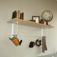 ジャパンアイウェア 職人手作りのウォールシェルフ 1段 ホワイト 幅1000×奥行300×250mm WSW1 1台（直送品）