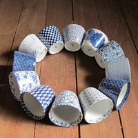 ブルーム その他和食器 美濃焼 ミノコモノ切立カップ/市松/8x6.5cm/日本製/美濃/JAPAN 60894 1箱（3個入）×2セット(直送品)（直送品）