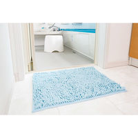 山崎産業 ソフワ マイクロファイバーバスマット 45×60 ブルー 5791045060V2BL 1セット(2枚)