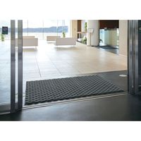 山崎産業 吸水マット ダブルウェーブランナーRW)ストーングレー F-205-RW-SGR 1巻(10m巻)（直送品）