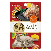 懐石 まぐろ白身 かにを添えて 魚介だしゼリー 40g 12袋 ペットライン キャットフード パウチ
